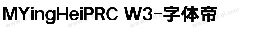 MYingHeiPRC W3字体转换